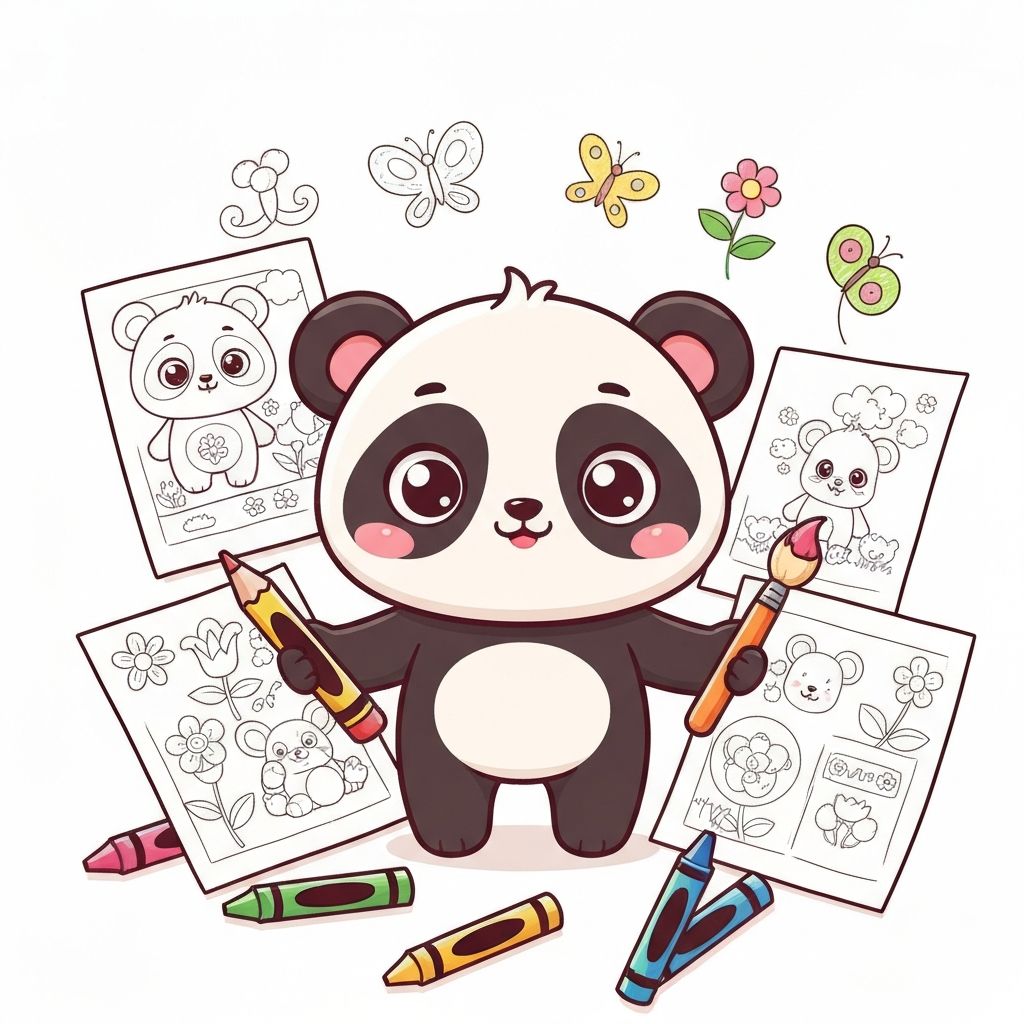 Example of a photo transformed into a printable coloring page by Kolorpanda AI